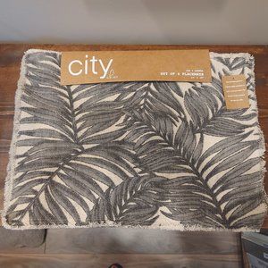 City Chic 100% Cotton Palm Tree Placemats